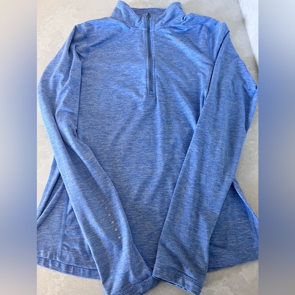 Nike Dry-Fit Quarter Zip Jacket heather blue size Small - Picture 3 of 7